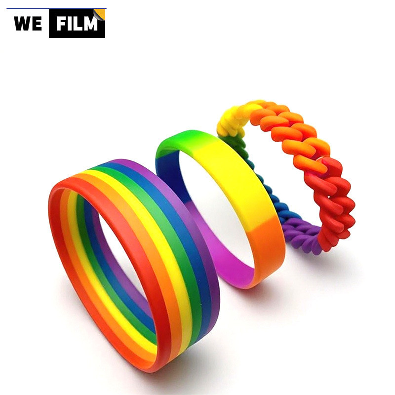 กำไรแขนสีรุ้ง กำไรข้อมือ LGBTQ สายรุ้ง แฟชั่น  Rainbow  LGBT PRIDE LGBTQ Bracelet สวย สายรุ้ง หลากสี