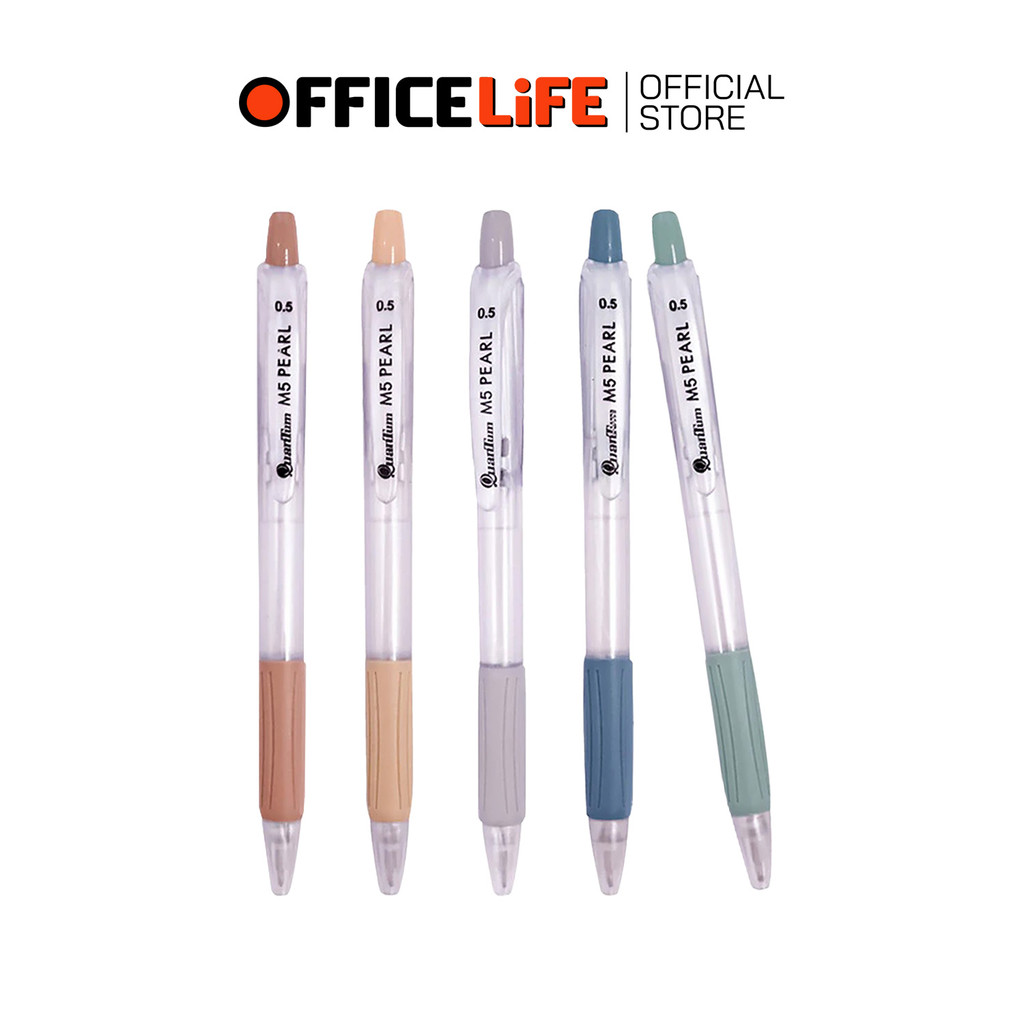 Quantum (ควอนตัม) ปากกาลูกลื่น ปากกา รุ่น M5 Pearl ขนาด 0.5mm. หมึกสีน้ำเงิน ( 1 ด้าม / คละสี )