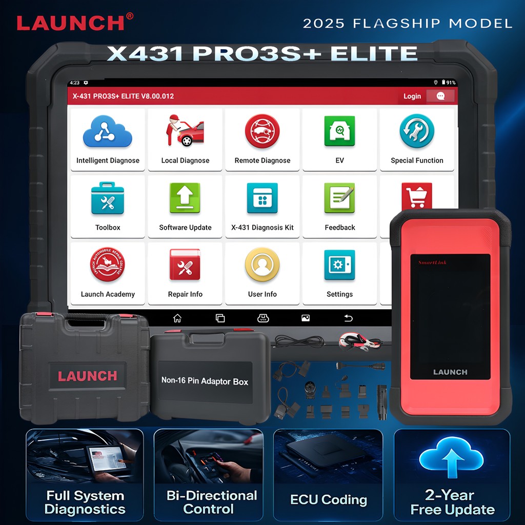LAUNCH X431 PRO3S + ELITE J2534 เครื่องมือการเขียนโปรแกรม Bi-directional Scanner ระบบเต็มรูปแบบ OBD2