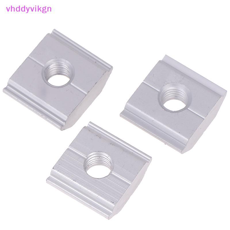 VHDD 5pcs 21.2 มม.22.3 มม.23.7 มม.แผงพลังงานแสงอาทิตย์ติดตั้งอลูมิเนียม Braet End Mid Clamp T-Blos Square Nuts M8 T-Sliding Nut TH