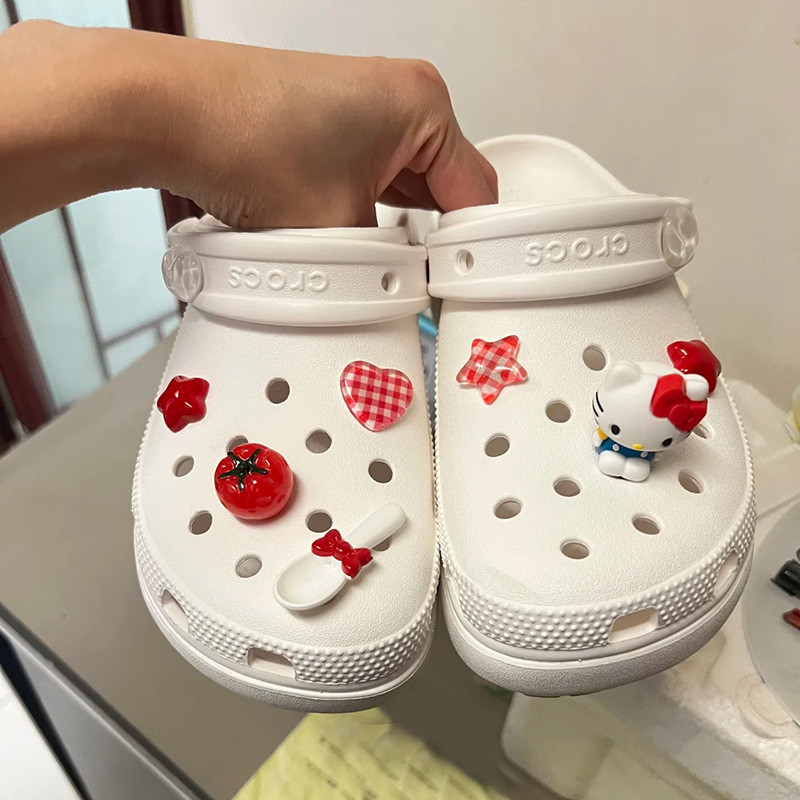 รองเท้าชุดสไตล์ Xiaohongshu น่ารักพร้อมวัสดุ DIY สำหรับการซื้อส่ง