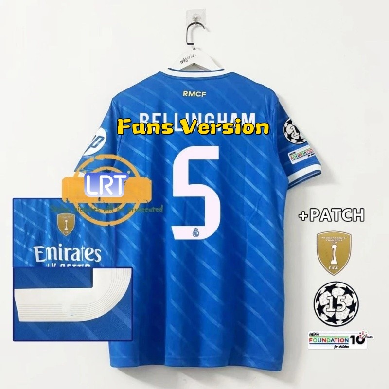 25/26 Fans Edition Mens RM.CF 3RD Short Sleeves Jersey T-shirt with S-4XL