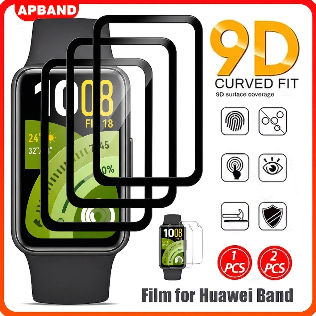 9D กระจกนิรภัย/ฟิล์มนุ่มสำหรับ Huawei Band 11 Pro / 11 /10 9 8 ป้องกันหน้าจอสำหรับ Smartwatch Huawei Band 10 9 8 NFC