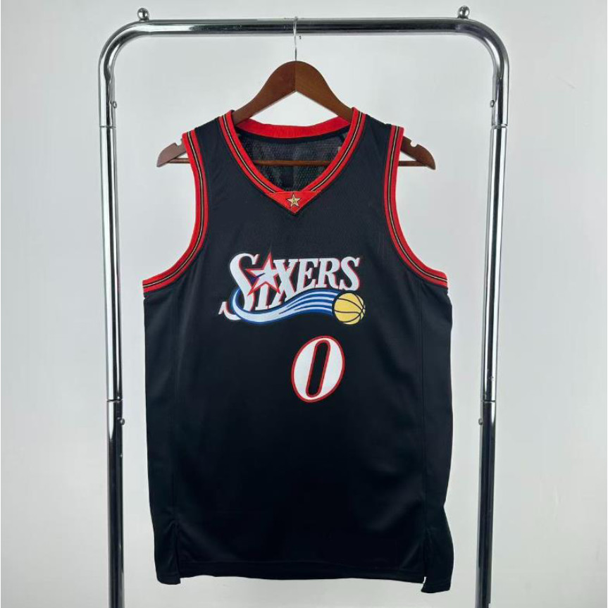 [กดร้อน]2026 เสื้อบาสเก็ตบอล Philadelphia 76ers Have Logo George Allen Iverson City Edition Jersey
