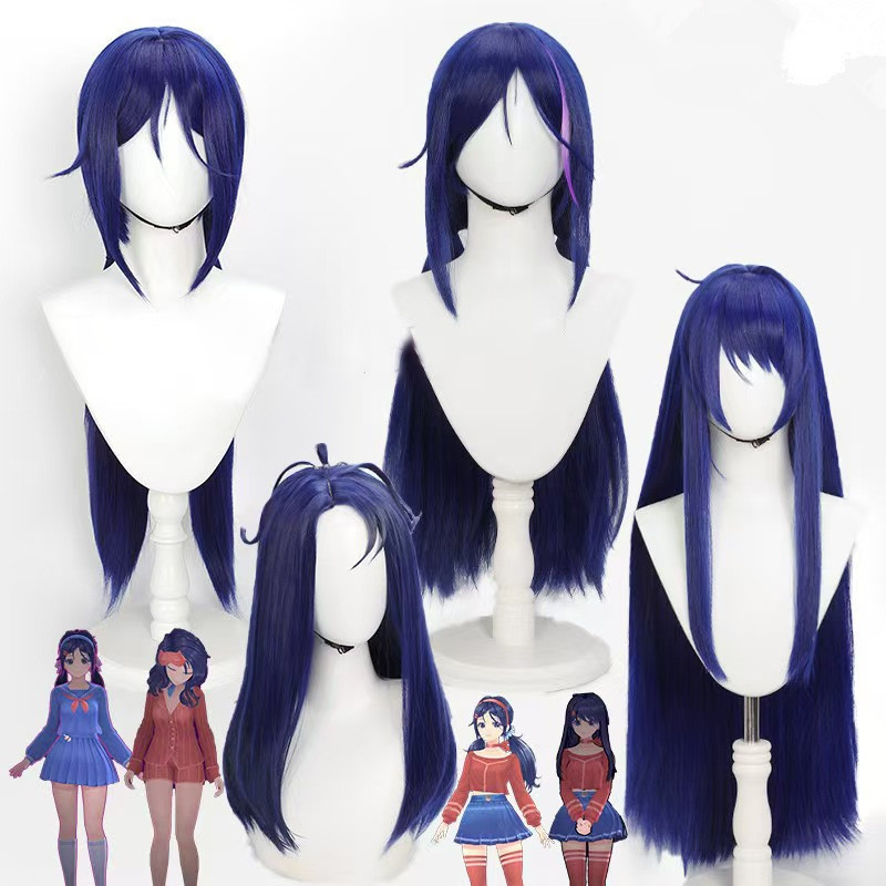 วิกผมทรงยาวตรง.Cosplay Mita Cybergirl - หมวกวิกผมสำหรับคอสเพลย์และแต่งตัว
