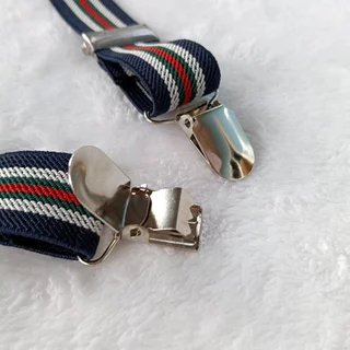(สินค้าพร้อมส่ง) สายเอี๊ยมผู้ใหญ่ลายทาง สายเอี๊ยมยางยืด ปรับความยาวได้