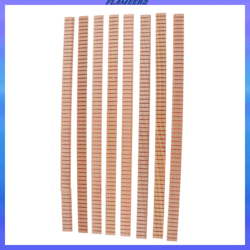[Flameer2] 8 ชิ้น Spruce Guitar Binding Purfling Strip Edge Guitar Inlay Parts
