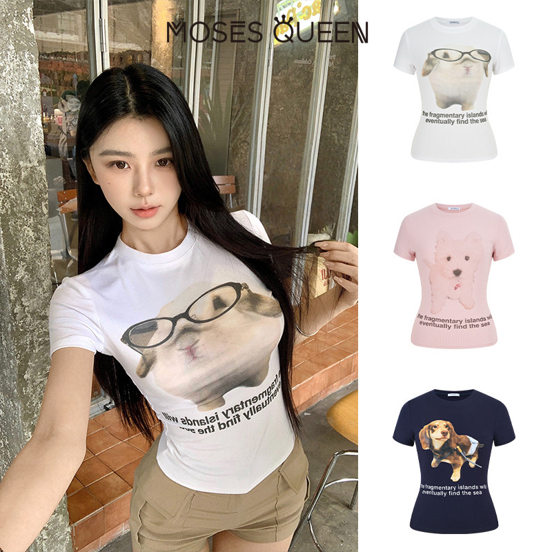 MOSESQUEEN เสื้อแขนสั้นลายไหล่สาวเซ็กซี่ - เสื้อแขนสั้นแบบใช้งานได้หลายอย่าง ออกแบบให้กระชับตัว สายรูปทรงเรียบเนียน #63582+63583+63584