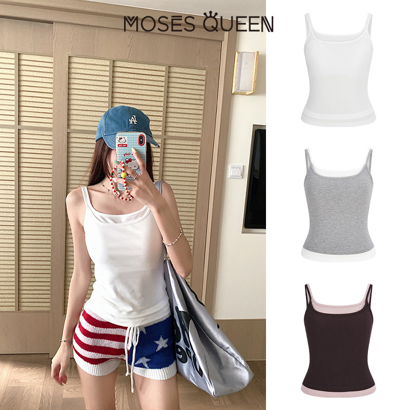 MOSESQUEEN ชุดชั้นในแบบสองชิ้น สำหรับผู้หญิง ที่มีลวดลายเซ็กซี่ พร้อมถุงช่วงหลังและเสื้อตัวเล็กไร้สาย เหมาะสำหรับใส่กับเสื้อโค้ท ชั้นใน และชั้นบนพื้นฐาน #63644