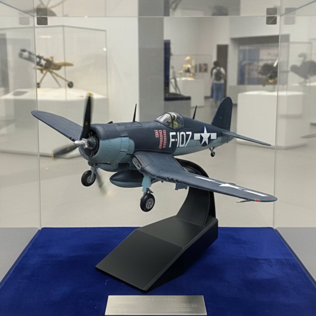การก่อสร้างโลหะผสม 1/72 Scale F4U Corsair Model ความแม่นยําสูง 1/72 Scale F4U Corsair สําหรับผู้ที่ช