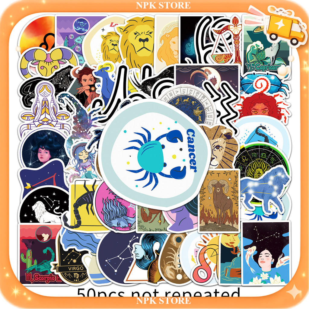 🔥🇹🇭พร้อมส่ง🇹🇭🔥 50แบบ สติกเกอร์ 12ราศี นักษัตร  twelve zodiac sign sticker