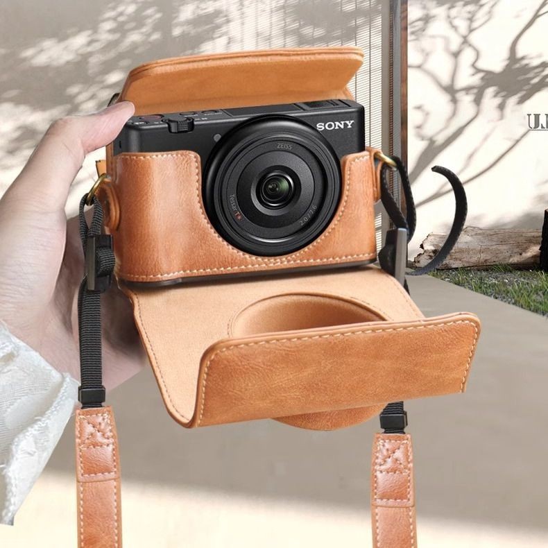 Sony ZV1 เคสป้องกัน ZV1F กระเป๋ากล้อง ZV1 รุ่นที่สอง Micro ฐานเดี่ยว ZV1M2 เคสหนังอุปกรณ์เสริมแนวทแย