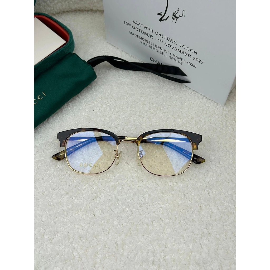 แว่นตาสไตล์ GANGNAM GUCCI-inspired GG0590OK กรอบแว่นมาตรฐาน ออกแบบมาให้น่าสวมใส่ทั้งผู้ชายและผู้หญิง