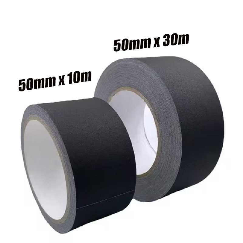 Gaffir เทป Easy Tear Heavy Duty Matte ผ้าฝ้ายสีดําเทป Grip สําหรับการถ่ายภาพหนังสือซ่อม Filming ฉากหลัง Stage สาย