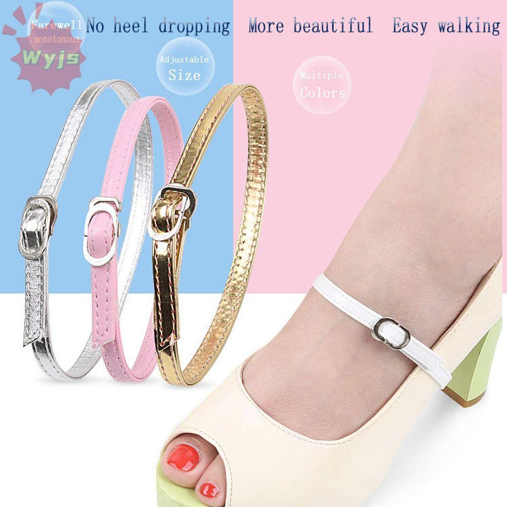 สายคล้องข้อมือแบบคล้องคอกลางเท้าสำหรับรองเท้าส้นสูง PU หนัง สามารถปรับได้ ราคา ถูกที่สุด ดีลบีเคเค