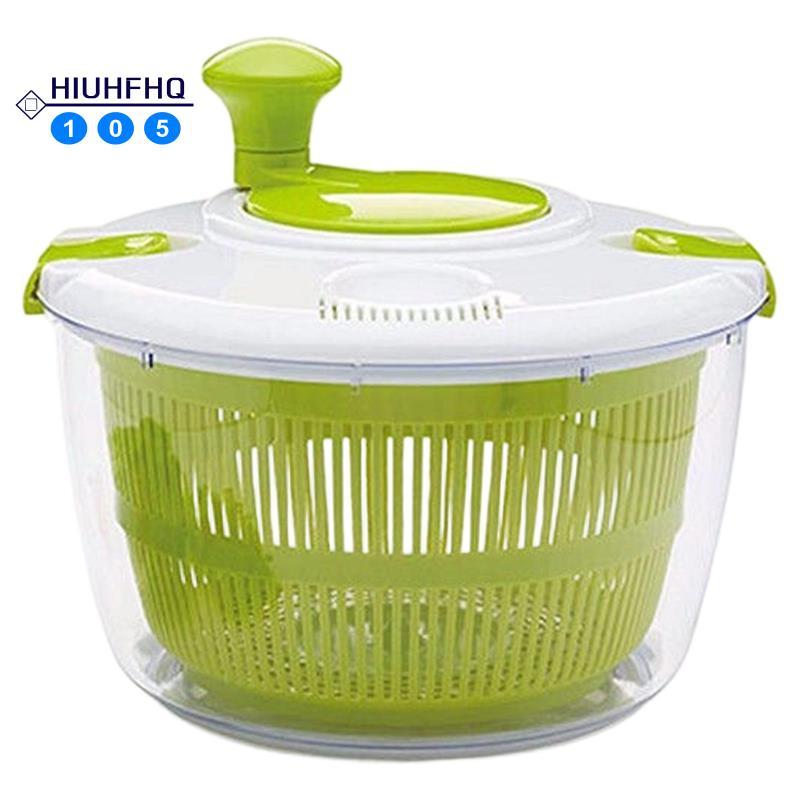 Hiuhfhq106สลัดขนาดใหญ่ Spinner 5 Quarts-Wash, หมุนได้และผลไม้แห้ง, ผักและสลัด