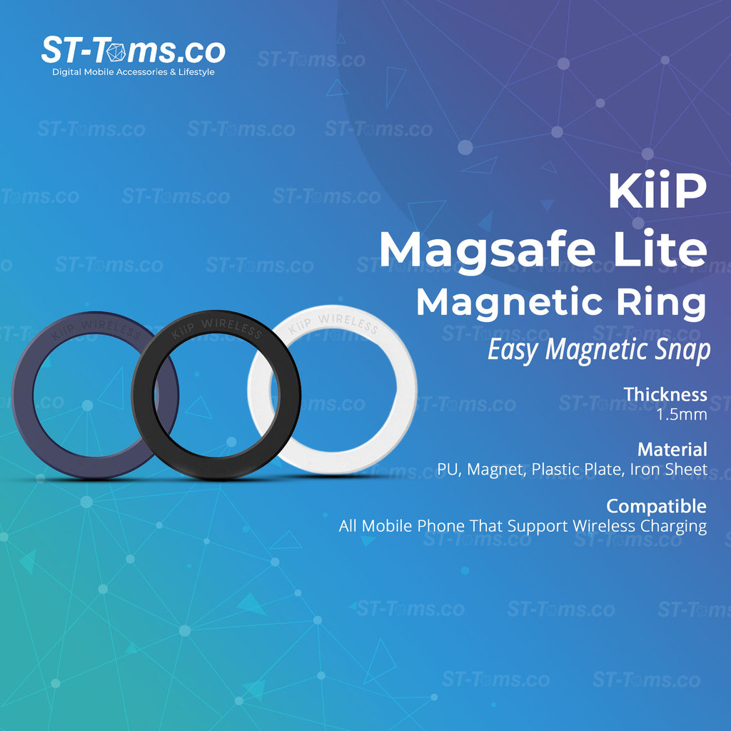 แผ่นวงแหวนแม่เหล็ก KiiP Magsafe Lite