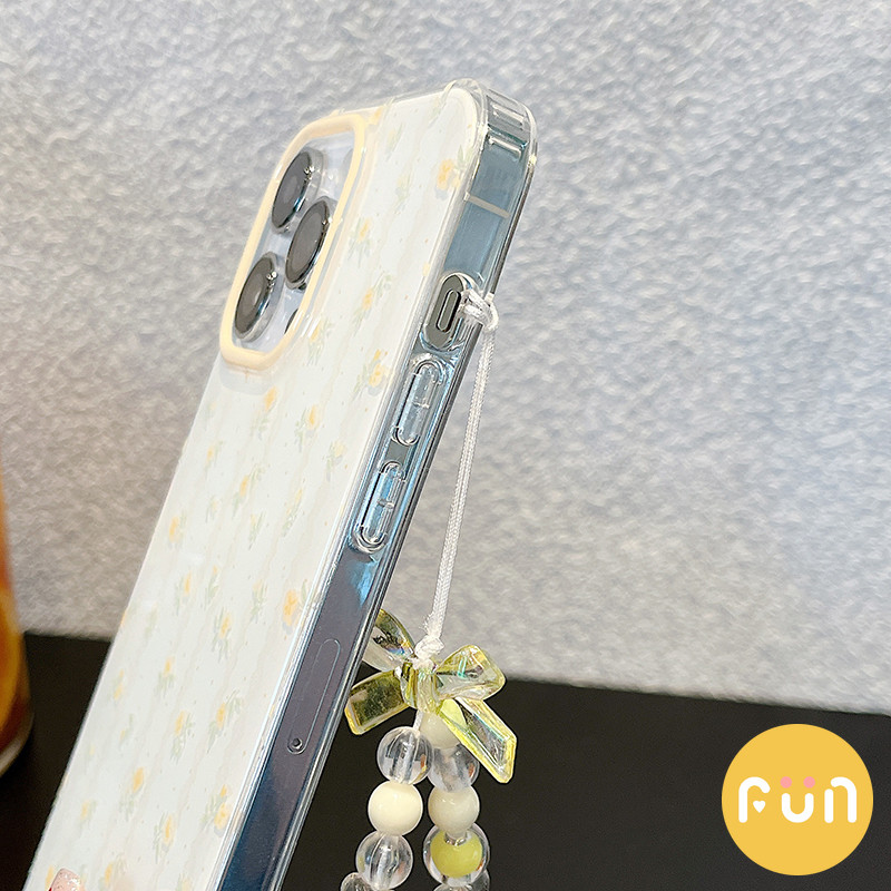 INS ดอกไม้สีเหลือง Hard PC โทรศัพท์มือถือสําหรับ iPhone 17 16 15 14 Pro Max 13 16Promax พร้อม Bowknot Chain กันกระแทก IMD โทรศัพท์มือถือปกหลัง ราคา ถูกที่สุด ดีลบีเคเค แกลเลอรีภาพที่ 8
