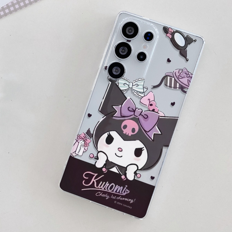 SAMSUNG Sanrio Kuromi Y2K Dark หวานเคสโทรศัพท์สําหรับSamsung A07 A06 A05 A05S A04 A03S A03 A17 A16 A