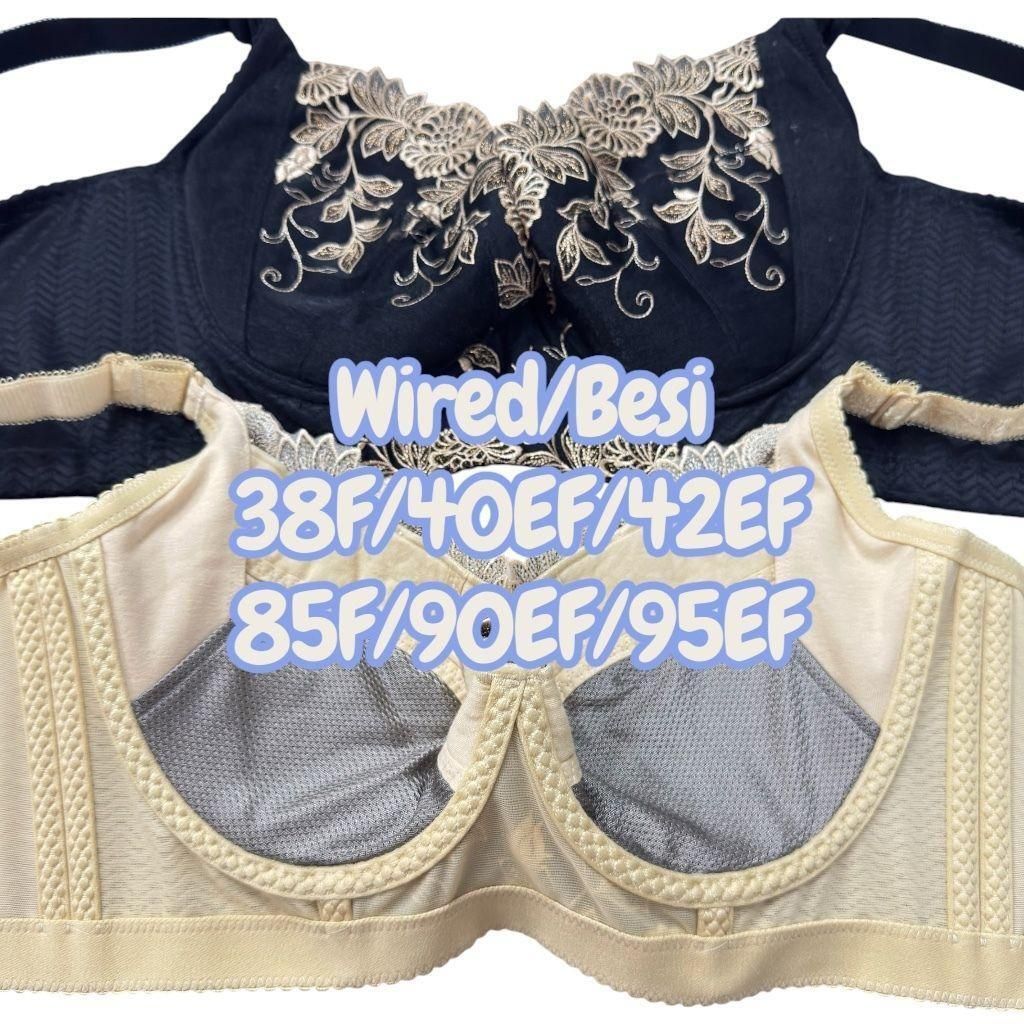 34F 38F 40EF 42EF Iron Bra Span Cotton Soft Wired Bra Lace ชุดชั้นในสตรีลวด
