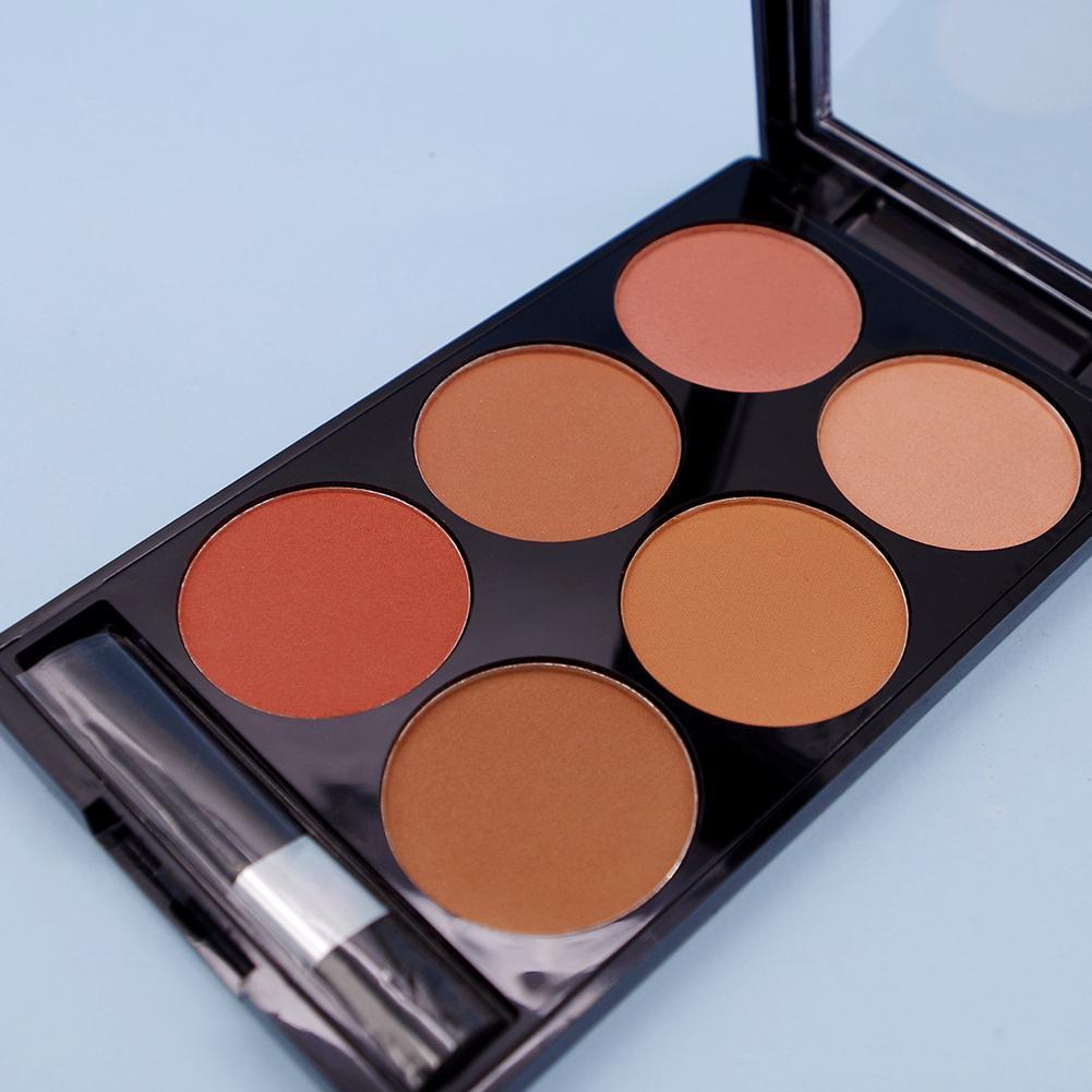 6 สีแต่งหน้าง่าย Matte Blush Palette ธรรมชาติสามมิติ Blush แต่งหน้าแต่งหน้า P7r2