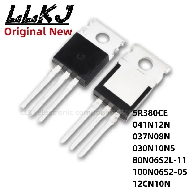 5pcs IPP5R380CE 041N12N 037N08N 030N10N5 80N06S2L-11 100N06S2-05 12CN10N TO-220 Field Effect ทรานซิส