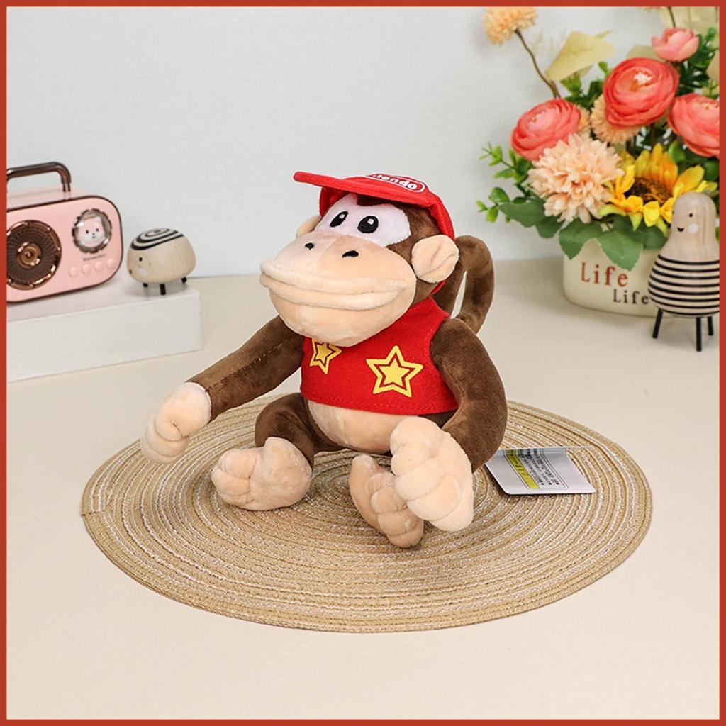 สําหรับDiddy Kongตุ๊กตาลิงตุ๊กตาตุ๊กตาหมอนนุ่มลิงตุ๊กตาของเล่นสําหรับเด็กเด็กผู้ใหญ่หญิงชายShopebanm