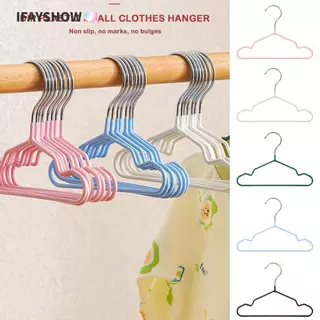 IFAYSHOW ไม้แขวนเสื้อสัตว์เลี้ยง 10 ชิ้น, ไม้แขวนเสื้อสัตว์เลี้ยงโลหะกันลื่น, DIY สีทึบมินิไม้แขวนเสื้อผ้า