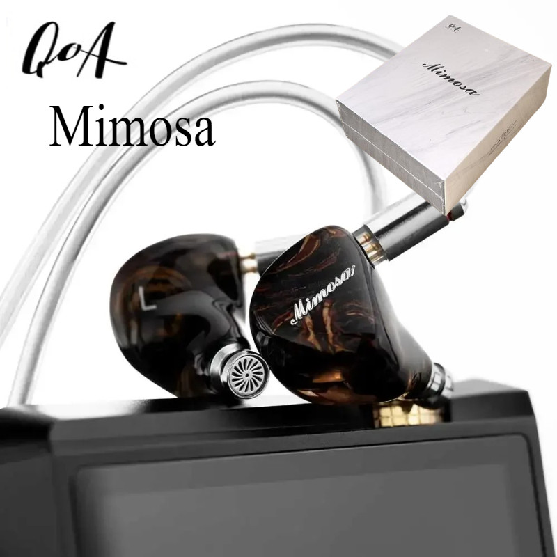 QoA Mimosa 1 DD + 1 Planar IEMs หูฟัง HIFI มีสายอินเอียร์จอภาพเพลงหูฟังพร้อมสาย0.78 2pin ปลั๊ก3.5/4.