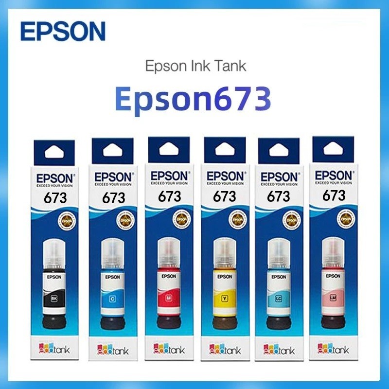 Epson 673 หมึกเติมแท้สำหรับ EPSON L-Series L800,L850,L1800