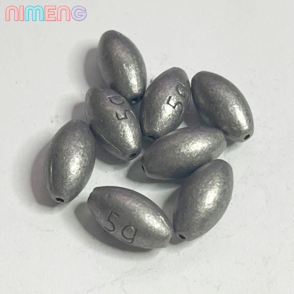 NIMENG 20 ชิ้นตกปลาตะกั่ว Sinkers, ตะกั่ว 0.4g-4g ตกปลาน้ําหนัก Sinker, ตกปลารูปมะกอก Slip Shot Sinkers ตกปลา Tackle