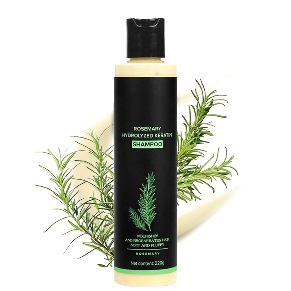 Rosemary Hydrolyzed Keratin Shampoo,220g Rosemary Nourishing Shampoo Unisex,Soft and Fluffy,เหมาะสํา