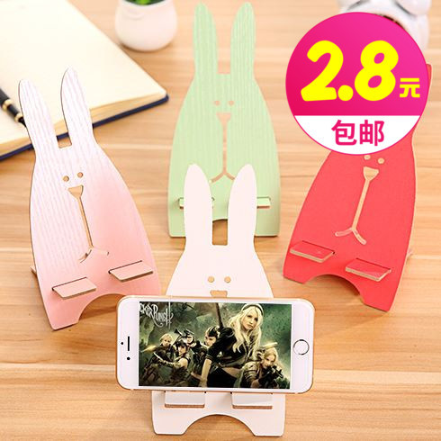 ผู้ถือโทรศัพท์น่ารัก litem desktop holder สร้างสรรค์การ์ตูนคุกทําลายกระต่ายขี้เกียจที่วางโทรศัพท์น่า
