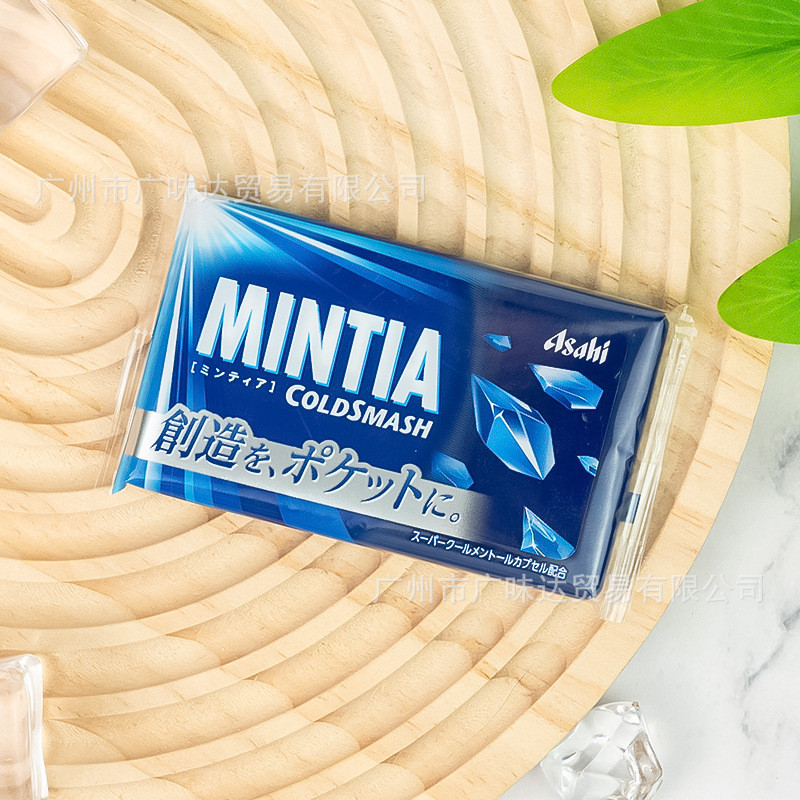 พร้อมสต็อก จัดส่งรวดเร็ว ลูกอมมิ้นต์ปราศจากน้ําตาล Asahi Asahi Mintia Throat-Moist ลมหายใจพกพาเย็นแค