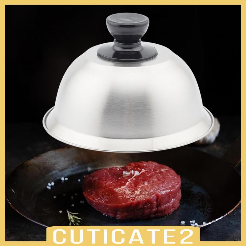 [Cuticate2] Burger Cover Cheese Melting Dome Grill Griddle สแตนเลส Universal