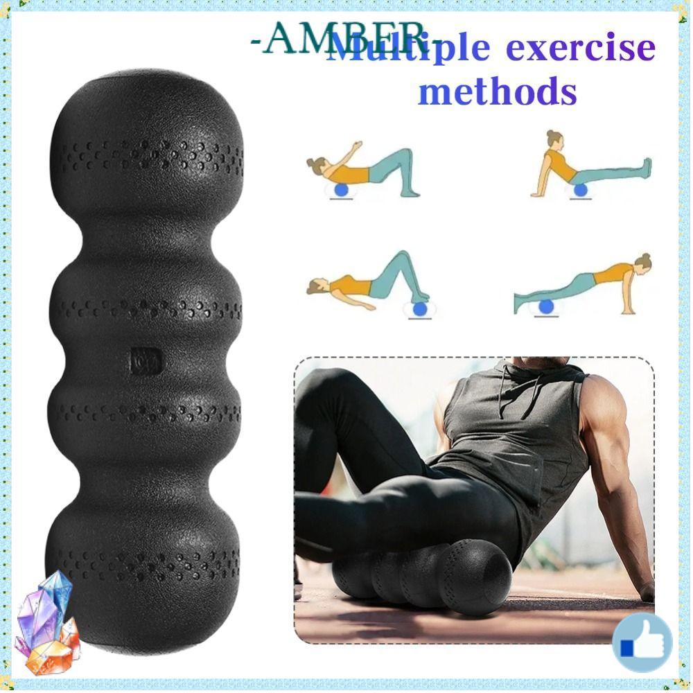 AMBER คอลัมน์โยคะ EPP Foam ฟิตเนสโรลเลอร์ ลดแรงเสียดทานแบบเวฟฟอร์ม สำหรับการผ่อนคลายและการฝึกซ้อม
