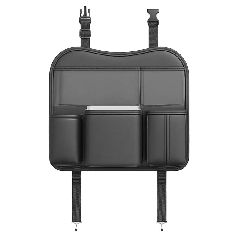 ถังขยะในรถกล่องกระดาษทิชชูสองในหนึ่งเดียวมัลติฟังก์ชั่ภายในรถด้านหลังแขวนกระเป๋าที่นั่งกลับชั้นเก็บ - รูปที่ 3