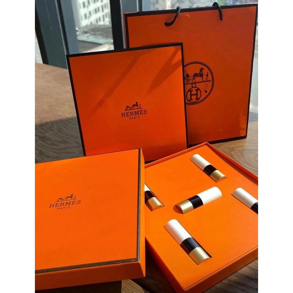 [พิเศษพัดลมเก่า] hermes Lipstick Sample hermes Experience Package 21/33/75/68/85 ชุดห้าชิ้นลิปสติกตั