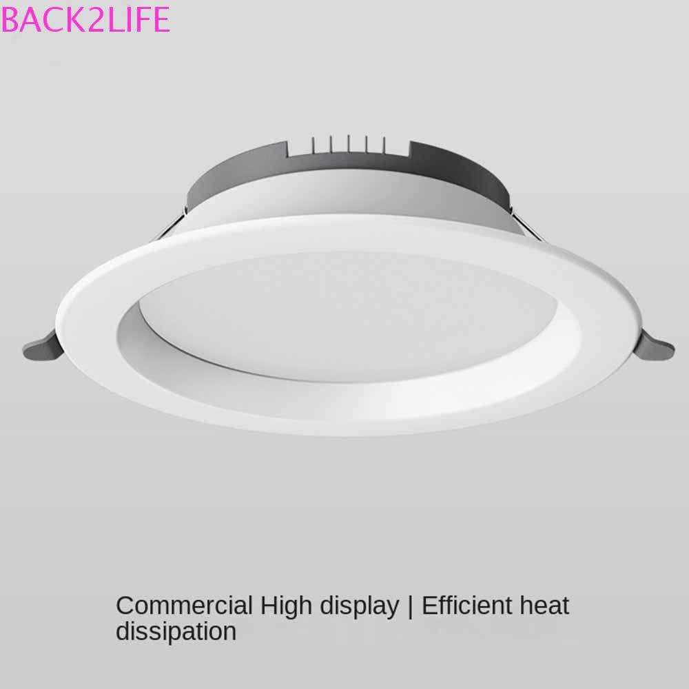 BACK2LIFE ไฟลง ดาวน์ไลท์ LED แบบฝังประหยัดพลังงาน ทนทาน 5W 9W 12W รอบ 220V โคมไฟเพดานห้องนั่งเล่น