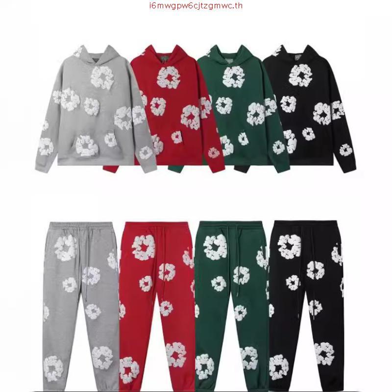 Denim TEARS Cotton Foam พิมพ์กางเกงขาสั้นลําลองสําหรับบุรุษและสตรี