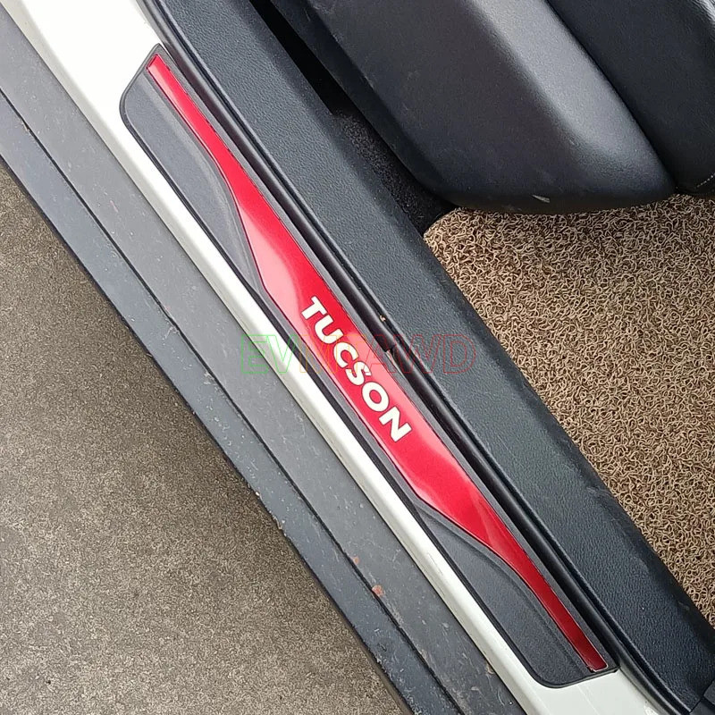 For an Hyundai Tucson NX4 Hybrid PHEV Accessory -2022 2023 Stainless Car Door Sill Scuff Plate Prote