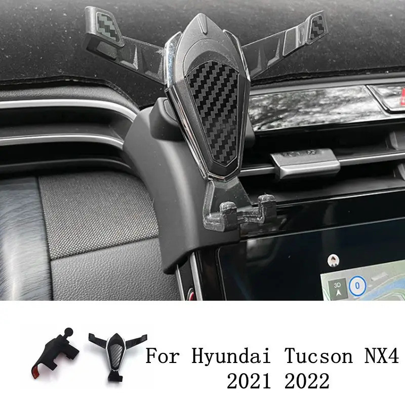 Car Styling Mobile Phone Holder For Hyundai Tucson NX4 TL  2022 Air Vent Mount Gravity Bracket Stand