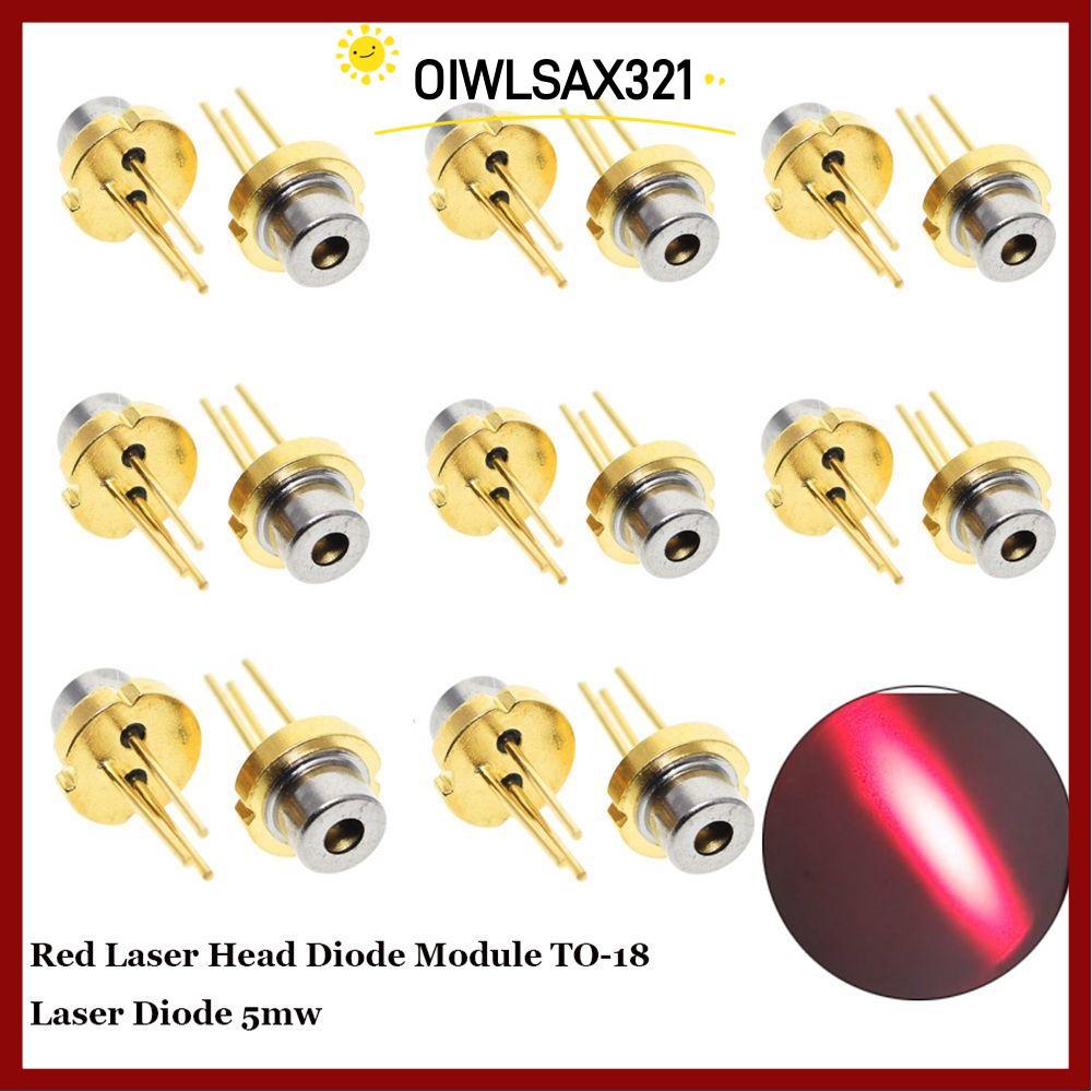 OIWLSAX321 1/2/5/10 ชิ้นหัวเลเซอร์สีแดงพลังงานสูง 5MW 5mw TO-18 ไดโอดเลเซอร์