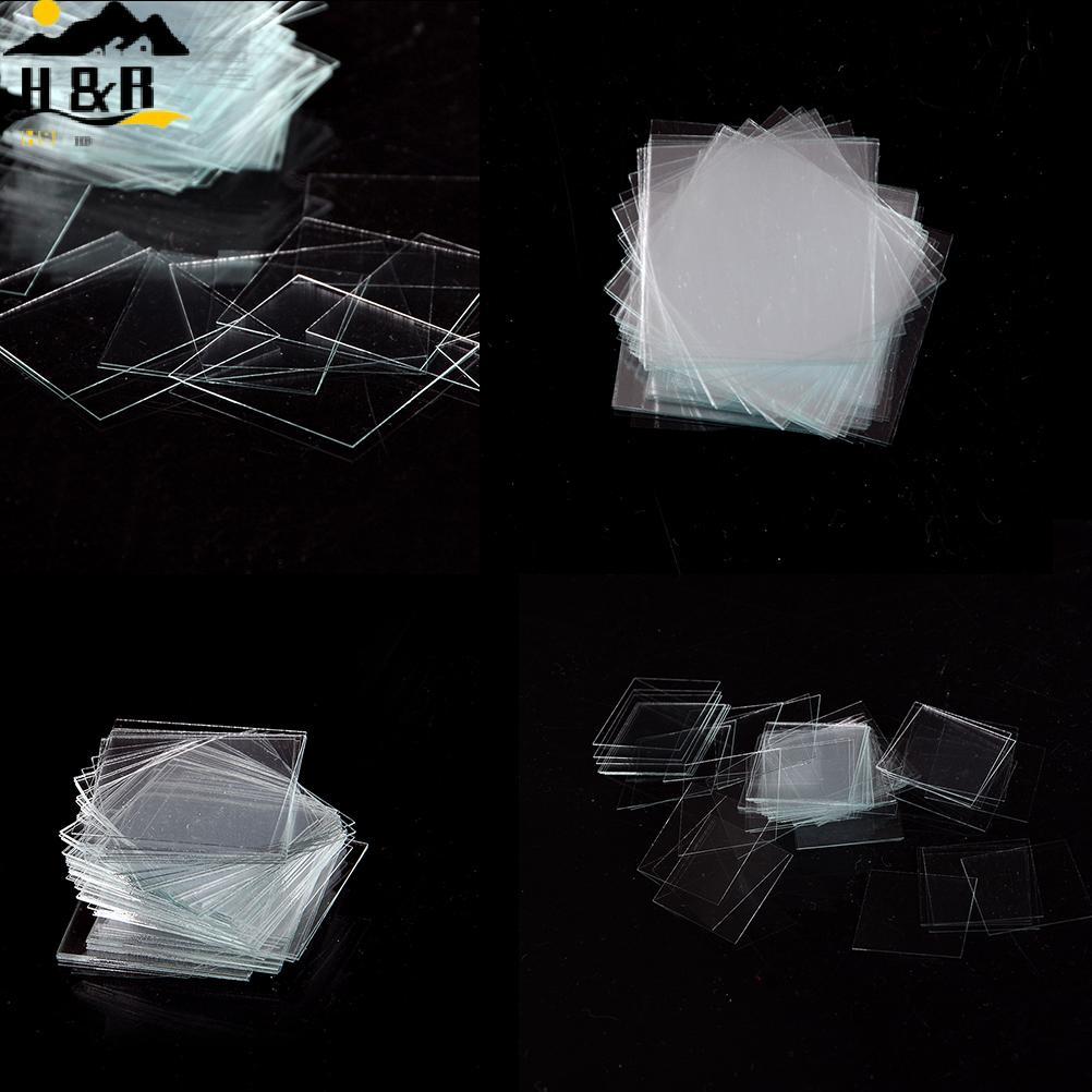 H&B Dec 100 ชิ้นแก้วไมโครฝาครอบสลิป 18x18 มม. - กล้องจุลทรรศน์สไลด์ครอบคลุม {th}