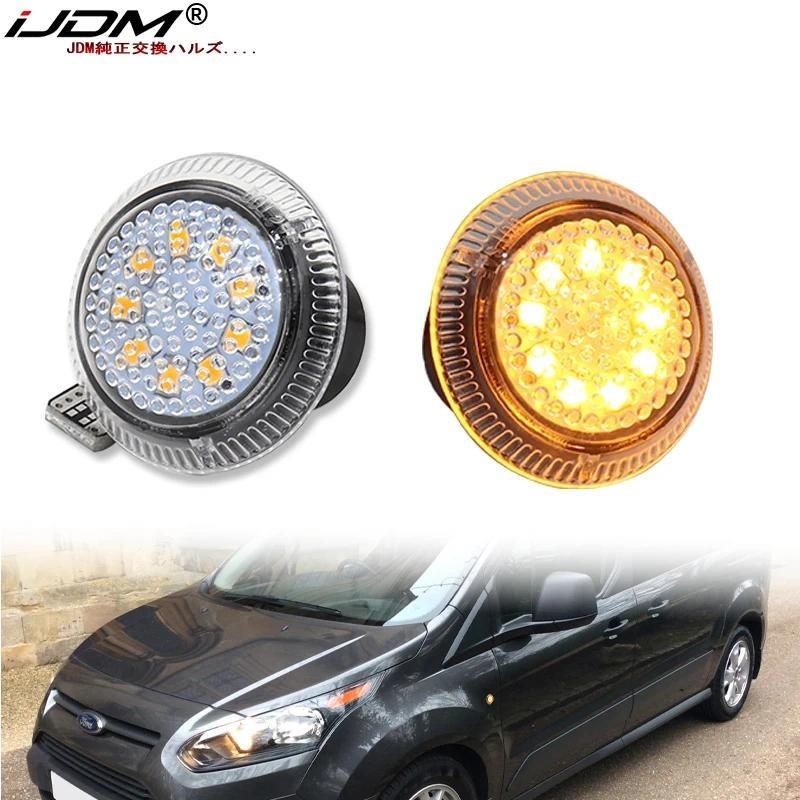 2pcs สําหรับ 2010-2021 Ford Transit เชื่อมต่อด้านข้าง Marker ไฟอุปกรณ์เสริมไฟเลี้ยว 9T1Z13K376 T10 W