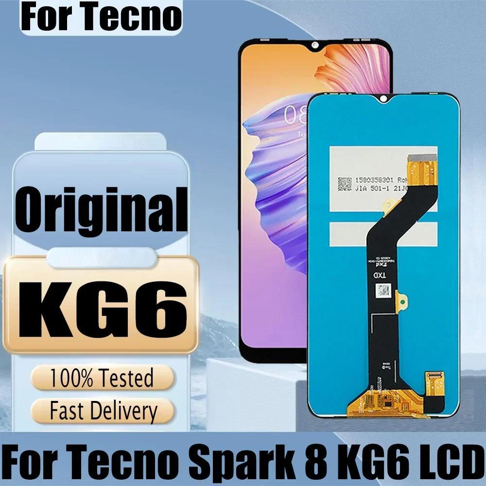 Pop 6.52 "Original สําหรับ Tecno Spark 8 จอแสดงผล LCD Touch Screen Digitizer Assembly สําหรับ Tecno 