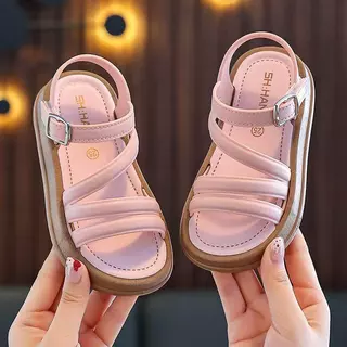 GS03 Girls sandals องเท้าแตะเด็ก เปิดนิ้วเท้า รองเท้าแฟชั่นเด็กผู้หญิง น้ำหนักเบา