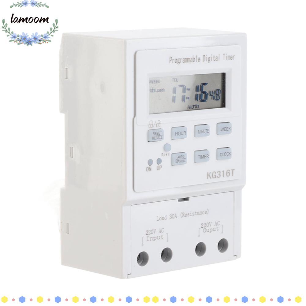 LAMOO จับเวลาตั้งโปรแกรมได้, 30A Microcomputer Digital Timer Switch, Smart Home 1Min - 168H 1W Power
