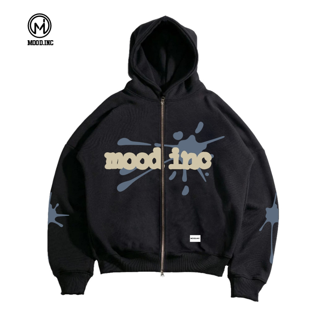 MOOD MOOD | Oversized BOXY ZIPPER HOODIE | SWEATER MOOD DRIPSTAR