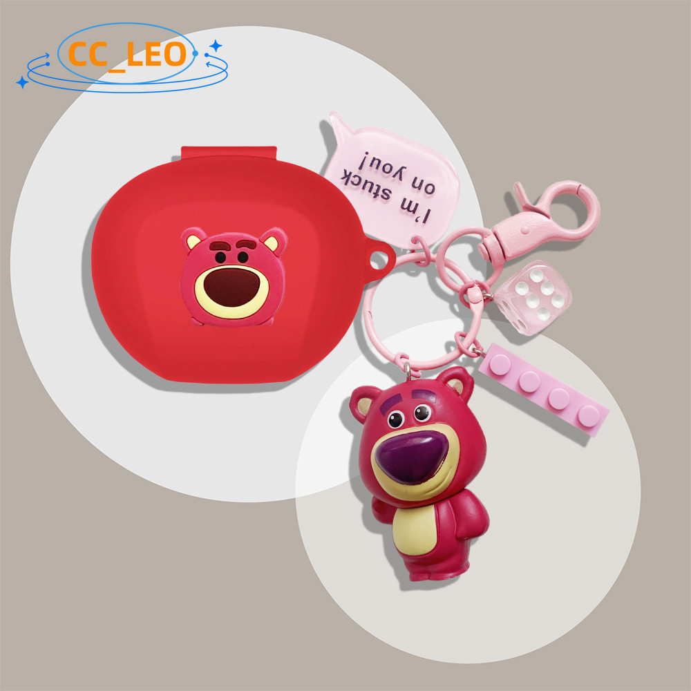 for EDIFIER NeoBuds Pro3 Case Silicone Soft Case Cartoon Pendant Cute Building Block Keychain Suitab